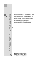 Document d’information pour la réalisation d’évaluations externes commandées localement