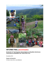 Evaluación de Tres Proyectos Agroecológicos en República Dominicana Financiados por Misereor