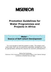 Promotion Guidelines for Water Programmes and Projects in Africa