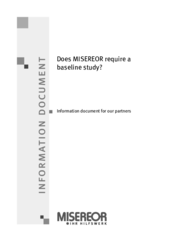 Does Misereor require a baseline study?