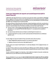 Guide pour l’élaboration des rapports sur le projet (rapport narratif et rapport financier)