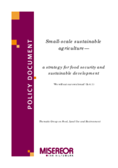 Small-scale Sustainable Agriculture – a Strategy for Food Security and Sustainable Development